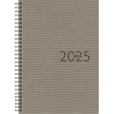 rido/idé Agenda de libro modelo studioplan int. (2025), 2 páginas = 1 semana, 168 × 240 mm, 160 páginas, cubierta de piel sintética, color gris rido/idé Agenda de libro modelo studioplan int. (2025), 2 páginas = 1 semana, 168 × 240 mm, 160 páginas, cubierta de piel sintética, color gris