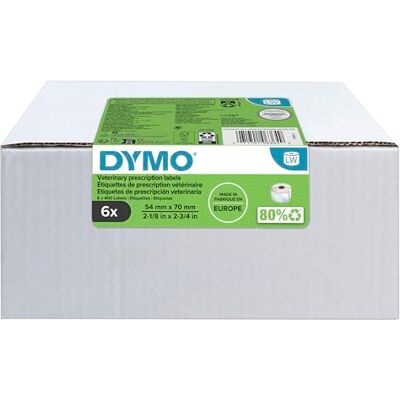 Dymo Etiquetas de prescripción veterinaria LabelWriter 54 mm x 70 mm 2400 etiquetas Dymo Etiquetas de prescripción veterinaria LabelWriter 54 mm x 70 mm 2400 etiquetas