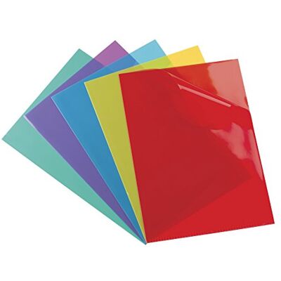 Oxford 100 206 665 Lote de 100 fundas para documentos A4, colores surtidos Oxford 100 206 665 Lote de 100 fundas para documentos A4, colores surtidos