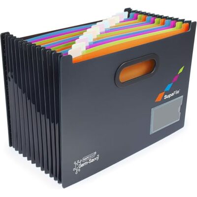 Rapesco Carpeta Acordeón SupaFile, Archivador con 13 Secciones, A4 Rapesco Carpeta Acordeón SupaFile, Archivador con 13 Secciones, A4