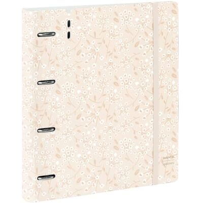 Safta Archivador 4 Anillas 35 mm A4 PP Foam con Recambio 100 Hojas 90g y 5 Separadores, Carpesano Carpeta Anillas A4 Cierre de Goma y Apertura 360°, Rosa Claro Estampado Flores Safta Archivador 4 Anillas 35 mm A4 PP Foam con Recambio 100 Hojas 90g y 5 Separadores, Carpesano Carpeta Anillas A4 Cierre de Goma y Apertura 360°, Rosa Claro Estampado Flores