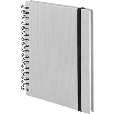 Rössler Papier S.O.H.O Wire-O Cuaderno de anillas con cinta elástica (A5, 160 páginas, 21,8 x 15,5 x 2 cm), color gris Rössler Papier S.O.H.O Wire-O Cuaderno de anillas con cinta elástica (A5, 160 páginas, 21,8 x 15,5 x 2 cm), color gris