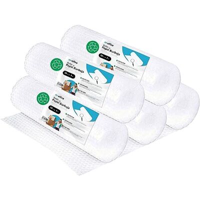 m-office Rollo de Burbujas Reciclado para Embalar, Plástico de Burbujas para Mudanzas y Cajas · (50cmx5m, 5 unds) m-office Rollo de Burbujas Reciclado para Embalar, Plástico de Burbujas para Mudanzas y Cajas · (50cmx5m, 5 unds)