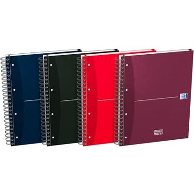 Oxford Essentials Pack de 5 cuadernos en espiral doble, tapa extradura, A4+ Oxford Essentials Pack de 5 cuadernos en espiral doble, tapa extradura, A4+