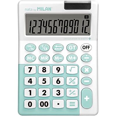 MILAN BLÍSTER 1 CALCULADORA 12 DÍGITOS Turquesa, EDICIÓN + MILAN BLÍSTER 1 CALCULADORA 12 DÍGITOS Turquesa, EDICIÓN +