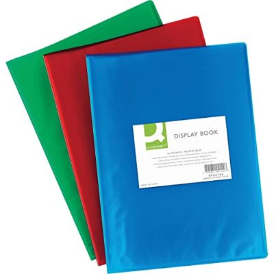 Q-Connect Q – Connect – Visión – Libreta de 20 fundas, polipropileno translúcido, 250 MYM, Azul Q-Connect Q – Connect – Visión – Libreta de 20 fundas, polipropileno translúcido, 250 MYM, Azul