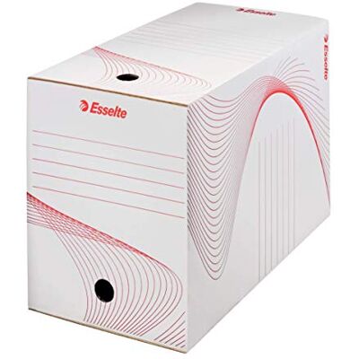 Esselte Group 20172 Cajas de archivo (10 unidades), color blanco lomo 200mm, pack de 25 Esselte Group 20172 Cajas de archivo (10 unidades), color blanco lomo 200mm, pack de 25