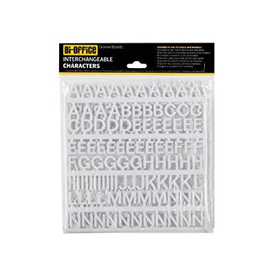 Bi-Office -235 caracteres intercambiables, 19 mm, color blanco Bi-Office -235 caracteres intercambiables, 19 mm, color blanco
