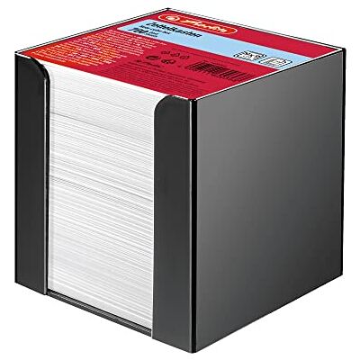 herlitz Sheet Cube Note Box Portatacos de escritorio, negro herlitz Sheet Cube Note Box Portatacos de escritorio, negro
