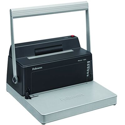 Fellowes Metal 100R Encuadernadora manual de espiral metálico, uso frecuente, con rodillo insertador eléctrico Fellowes Metal 100R Encuadernadora manual de espiral metálico, uso frecuente, con rodillo insertador eléctrico