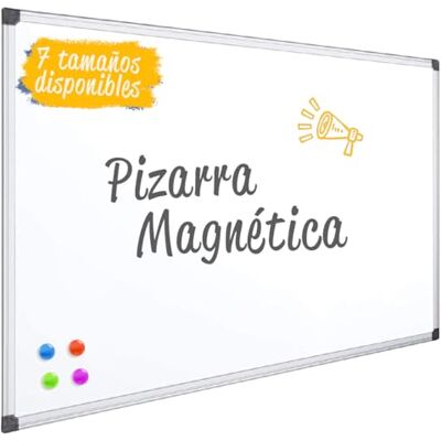 OFITURIA Pizarra Magnética Lacada Con Marco De Aluminio Resistente Fácil De Borrar En Seco, Blanco, (1500X1000 MM) OFITURIA Pizarra Magnética Lacada Con Marco De Aluminio Resistente Fácil De Borrar En Seco, Blanco, (1500X1000 MM)
