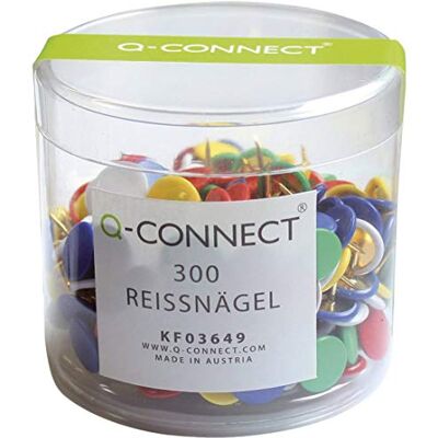 Q-Connect Q – Connect – chinchetas, surtidos, 300 unidades) Q-Connect Q – Connect – chinchetas, surtidos, 300 unidades)