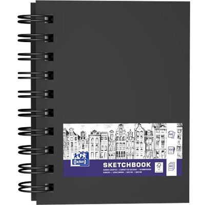 Oxford Cuaderno para esquís (A6, tapa dura, doble espiral, 80 hojas, 100 g, 5 unidades), color negro Oxford Cuaderno para esquís (A6, tapa dura, doble espiral, 80 hojas, 100 g, 5 unidades), color negro