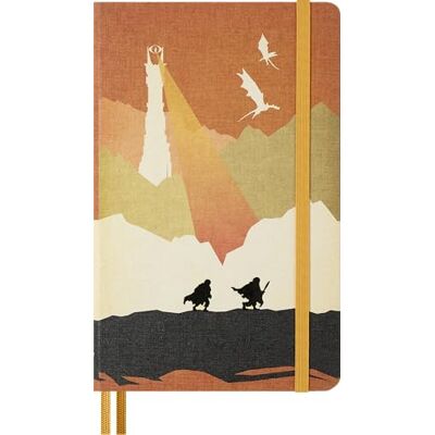 Moleskine Cuaderno de Páginas Blancas El Señor de los Anillos, Tapa Dura de Lienzo con Cierre Elástico, Marcapáginas y Adhesivos Temáticos, Frodo y Sam, Tamaño L 13 x 21 cm Moleskine Cuaderno de Páginas Blancas El Señor de los Anillos, Tapa Dura de Lienzo con Cierre Elástico, Marcapáginas y Adhesivos Temáticos, Frodo y Sam, Tamaño L 13 x 21 cm
