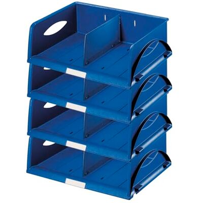 Leitz Sorty 52300035 Cesta de Almacenamiento Horizontal (A4, 4 Unidades, Sistema de clasificación y Archivo, Ideal para oficinas de Correos y Salas de fotocopias), Color Azul Leitz Sorty 52300035 Cesta de Almacenamiento Horizontal (A4, 4 Unidades, Sistema de clasificación y Archivo, Ideal para oficinas de Correos y Salas de fotocopias), Color Azul