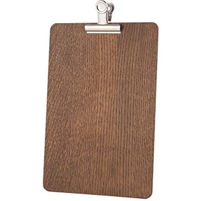Chalkboards UK Portapapeles con Clip Plateado Desmontable, Madera, Madera, Roble Oscuro, A4 (34 x 24 x 1cm) Chalkboards UK Portapapeles con Clip Plateado Desmontable, Madera, Madera, Roble Oscuro, A4 (34 x 24 x 1cm)