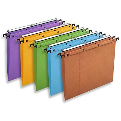 Elba L'Oblique A-Z AZO Carpetas colgantes para archivador (caja de 25 unidades, colores variados) Elba L'Oblique A-Z AZO Carpetas colgantes para archivador (caja de 25 unidades, colores variados)