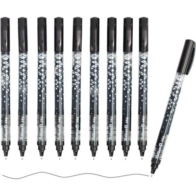 Pelikan Inky 273 Rotuladores, tinta líquida, negro, paquete de 10 Pelikan Inky 273 Rotuladores, tinta líquida, negro, paquete de 10
