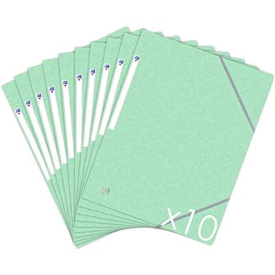 Oxford Topfile+ Carpetas de cartón (10 unidades), color verde pastel Oxford Topfile+ Carpetas de cartón (10 unidades), color verde pastel