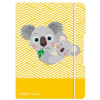 herlitz Cuaderno flexible A5, 40 hojas, diseño de animales de Koala herlitz Cuaderno flexible A5, 40 hojas, diseño de animales de Koala