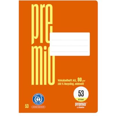 Staufen Green Cuaderno de vocabulario (DIN A5, línea 53 (rayado con 1 trazo central), 32 hojas, papel reciclado de 90 g/m², esquinas redondas para evitar orejas de burro, 5 unidades) Staufen Green Cuaderno de vocabulario (DIN A5, línea 53 (rayado con 1 trazo central), 32 hojas, papel reciclado de 90 g/m², esquinas redondas para evitar orejas de burro, 5 unidades)