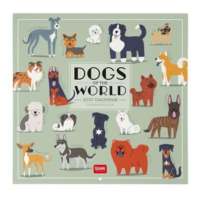 Legami Calendario 2027 Pared, Dogs, Calendario de Pared Grande, 12 Meses y Agenda Anual, en Inglés, Espacio para Notas, Signos del Zodiaco, Fiestas Internacionales, 30 x 29 cm Legami Calendario 2027 Pared, Dogs, Calendario de Pared Grande, 12 Meses y Agenda Anual, en Inglés, Espacio para Notas, Signos del Zodiaco, Fiestas Internacionales, 30 x 29 cm