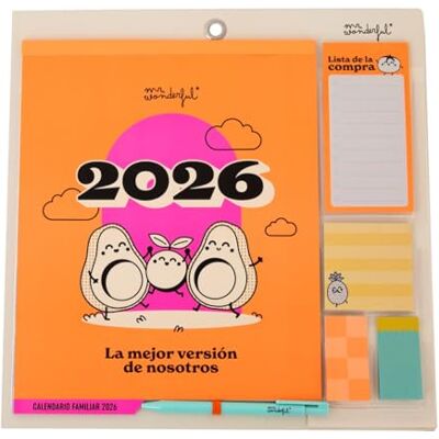Mr. Wonderful Mr Wonderful Calendario Familiar 2026 de pared o nevera magnético La mejor versión de nosotros Mr. Wonderful Mr Wonderful Calendario Familiar 2026 de pared o nevera magnético La mejor versión de nosotros