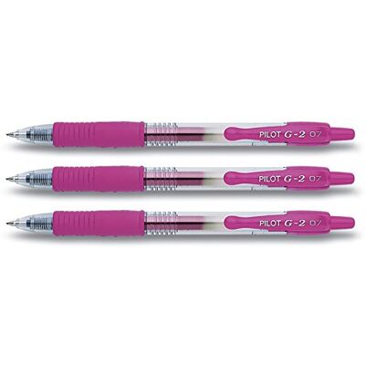 Pilot Bolígrafos de gel retráctiles G2, rosa, 3 puntas Pilot Bolígrafos de gel retráctiles G2, rosa, 3 puntas