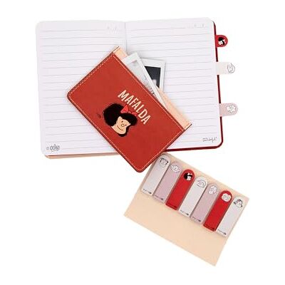 Mr. Wonderful Set de libreta A6 + tarjetero + marcapáginas adhesivos Mafalda Mr. Wonderful Set de libreta A6 + tarjetero + marcapáginas adhesivos Mafalda