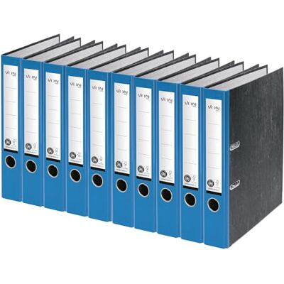 Leitz VON 10540035 Archivador A4, 10 unidades, 100% papel reciclado, 50 mm de ancho de lomo, para 350 hojas, ángel azul y certificado FSC, para escuela, estudio y hogar, color azul Leitz VON 10540035 Archivador A4, 10 unidades, 100% papel reciclado, 50 mm de ancho de lomo, para 350 hojas, ángel azul y certificado FSC, para escuela, estudio y hogar, color azul