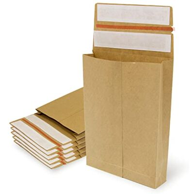 OFITURIA Sobres de Papel Kraft con Doble Tira de Silicona de 3 Fuelles para Envíos y Empaquetados. Bolsas de Papel para Enviar Ropa, Complementos, Decoración o Regalos OFITURIA Sobres de Papel Kraft con Doble Tira de Silicona de 3 Fuelles para Envíos y Empaquetados. Bolsas de Papel para Enviar Ropa, Complementos, Decoración o Regalos