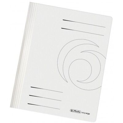 herlitz Carpeta archivadora A4, cartón doblado, paquete de 10 unidades (blanco, 1) herlitz Carpeta archivadora A4, cartón doblado, paquete de 10 unidades (blanco, 1)
