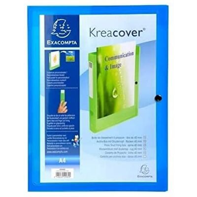 Exacompta 5 cajas de archivo PP Kreacover A4 lomo 4 cm azul Exacompta 5 cajas de archivo PP Kreacover A4 lomo 4 cm azul
