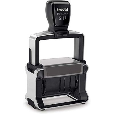 Trodat Sello Fechador Professional Autoentintable 12 Textos Comerciales Español, Tamaño aprox. de la Impresión 48 x 4 mm, Tinta Negra Trodat Sello Fechador Professional Autoentintable 12 Textos Comerciales Español, Tamaño aprox. de la Impresión 48 x 4 mm, Tinta Negra