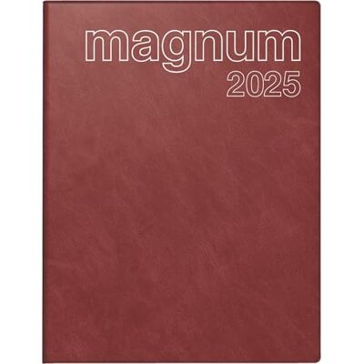 rido/idé Calendario de libro modelo magnum (2025), 2 páginas = 1 semana, 183 × 240 mm, 144 páginas, cubierta de espuma Catana, color burdeos rido/idé Calendario de libro modelo magnum (2025), 2 páginas = 1 semana, 183 × 240 mm, 144 páginas, cubierta de espuma Catana, color burdeos