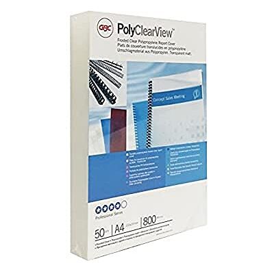 GBC Portada de encuadernación PP POLYCOVERS traslúcida 800 micras DIN A4 (Pack 50) color translúcida GBC Portada de encuadernación PP POLYCOVERS traslúcida 800 micras DIN A4 (Pack 50) color translúcida