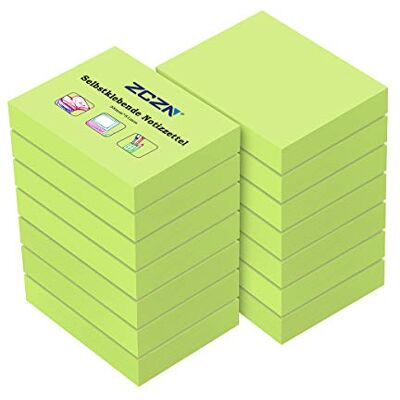 ZCZN Notas Adhesivas Posits de Colores 14 Blocs x 100 Hojas 51x38mm Verde Bloc de Notas para Oficina Escuela Hogar Estudiantes Profesores Creativos ZCZN Notas Adhesivas Posits de Colores 14 Blocs x 100 Hojas 51x38mm Verde Bloc de Notas para Oficina Escuela Hogar Estudiantes Profesores Creativos