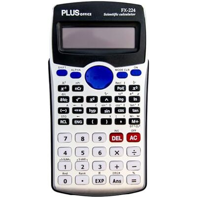 Plus Office Calculadora Científica para Ingeniería, Escuela y Universidad, Pantalla 2 líneas (10+2 dígitos). Funciones Hiperbólicas y Trigonométricas, 2 Años de Garantía, Plus Color Plata Plus Office Calculadora Científica para Ingeniería, Escuela y Universidad, Pantalla 2 líneas (10+2 dígitos). Funciones Hiperbólicas y Trigonométricas, 2 Años de Garantía, Plus Color Plata