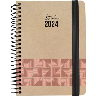 Grafoplas Agenda 2024 Anual A6 16, 5x10, 5cm Español Día Página Concept Rosa Nature Tapa Dura Cubierta Papel Kraft y Cartón Reciclado 100% Cierre Elástico Grafoplas Agenda 2024 Anual A6 16, 5x10, 5cm Español Día Página Concept Rosa Nature Tapa Dura Cubierta Papel Kraft y Cartón Reciclado 100% Cierre Elástico