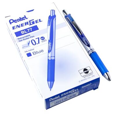 Pentel Roller retráctil Energel de color azul Pentel Roller retráctil Energel de color azul