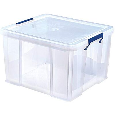 Bankers Box ProStore Cajas de almacenamiento de plástico con tapa (48 L, apilables, superfuertes, 30 x 41 x 37 cm), fabricadas en el Reino Unido, transparentes Bankers Box ProStore Cajas de almacenamiento de plástico con tapa (48 L, apilables, superfuertes, 30 x 41 x 37 cm), fabricadas en el Reino Unido, transparentes