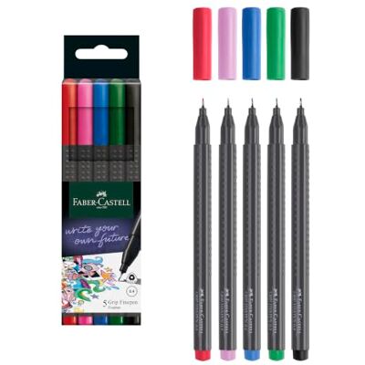 Faber-Castell Grip Finepen 151604 Rotulador de punta fina (punta fina de 0,4 mm, 5 unidades) Faber-Castell Grip Finepen 151604 Rotulador de punta fina (punta fina de 0,4 mm, 5 unidades)