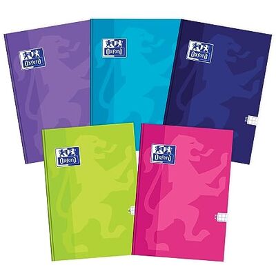 Oxford Cuaderno Touch Kladde A5, cuadriculado, 96 hojas, tapa dura, cuaderno para la escuela, diario, cuaderno a cuadros, lomo resistente, paquete de 5 unidades, mezcla de colores, Oxford Cuaderno Touch Kladde A5, cuadriculado, 96 hojas, tapa dura, cuaderno para la escuela, diario, cuaderno a cuadros, lomo resistente, paquete de 5 unidades, mezcla de colores,