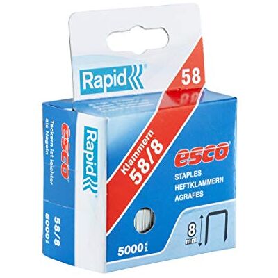 Rapid Desviación estándar 58/8 mm de clip-lote 5000 cuadro Rapid Desviación estándar 58/8 mm de clip-lote 5000 cuadro