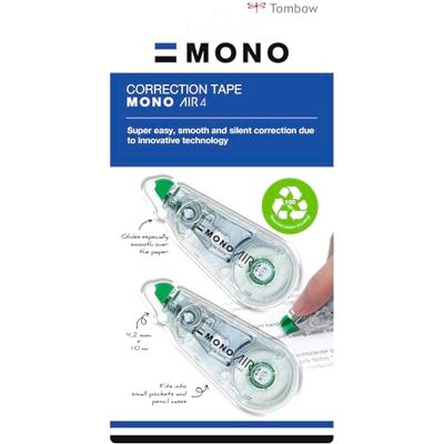 Tombow MONO air4 Cinta Correctora Tecnología Innovadora Air Touch Uso Profesional y Doméstico Tombow MONO air4 Cinta Correctora Tecnología Innovadora Air Touch Uso Profesional y Doméstico