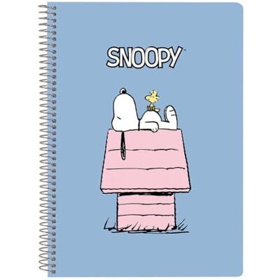 Safta Libreta Cuarto Snoopy 80 Hojas con Cuadrícula 4x4 mm y Margen, Tapas Duras Extraduras Glasofonadas, Espiral Metálica 42 Agujeros, Papel 80 g/m², Vuelta al Cole, Medidas 15,5x1x22 cm Safta Libreta Cuarto Snoopy 80 Hojas con Cuadrícula 4x4 mm y Margen, Tapas Duras Extraduras Glasofonadas, Espiral Metálica 42 Agujeros, Papel 80 g/m², Vuelta al Cole, Medidas 15,5x1x22 cm