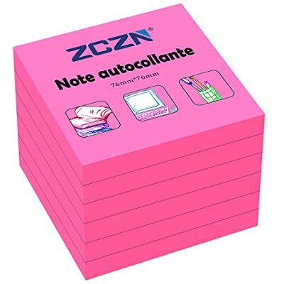 ZCZN Notas Adhesivas 76 x 76 mm 6 Blocs x 80 Hojas Posits para Libros Notas Postis Pequeños Notas Autoadhesivas Adecuadas para Escuela Oficina Hogar Rosa Roja ZCZN Notas Adhesivas 76 x 76 mm 6 Blocs x 80 Hojas Posits para Libros Notas Postis Pequeños Notas Autoadhesivas Adecuadas para Escuela Oficina Hogar Rosa Roja