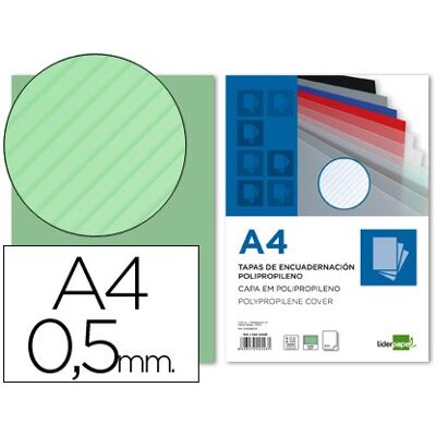 Liderpapel Pack De 100 Tapas De Encuadernación, A4, 0.5 Mm Liderpapel Pack De 100 Tapas De Encuadernación, A4, 0.5 Mm