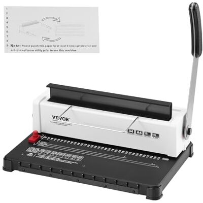 VEVOR Encuadernadora para tamaño carta A4 A5 Encuadernadora en espiral manual de 34 orificios 120 hojas a la vez Perforadora de anillas para oficina VEVOR Encuadernadora para tamaño carta A4 A5 Encuadernadora en espiral manual de 34 orificios 120 hojas a la vez Perforadora de anillas para oficina