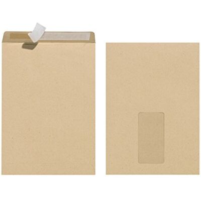 herlitz Versandtasche, DIN C5, mit Fenster, braun herlitz Versandtasche, DIN C5, mit Fenster, braun